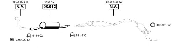 ASMET PE080500 Exhaust System